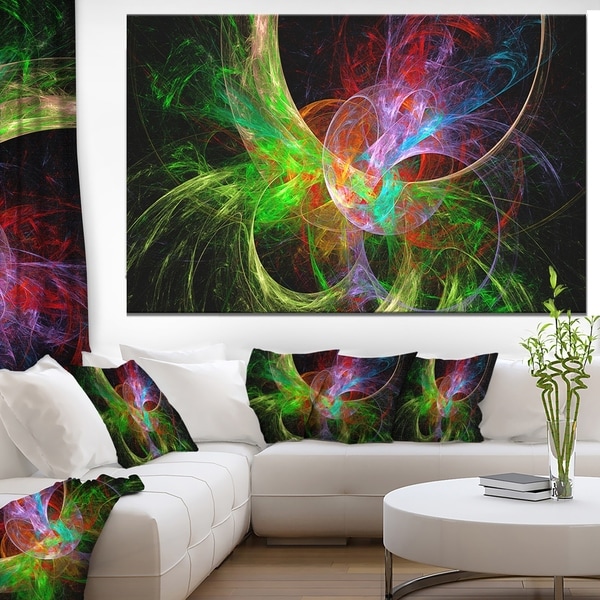 Shop Designart Multi Color Fractal Large Design Large 