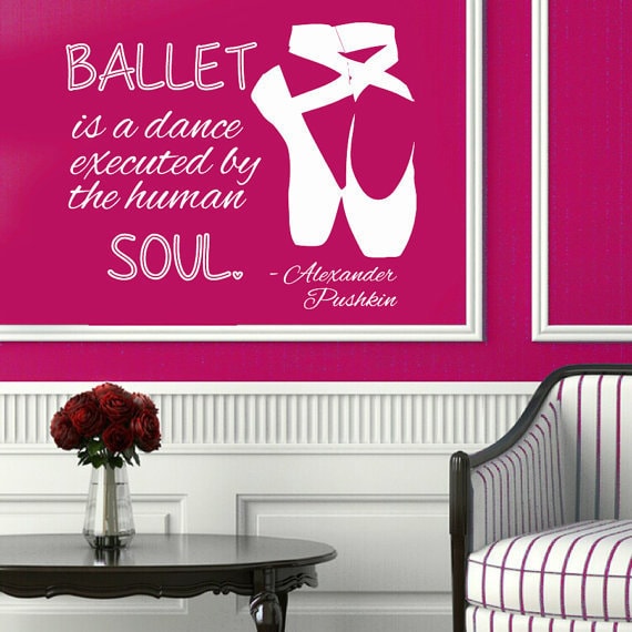 Shop Quotes Ballerina Pointes Dance Studio Decor Vinyl Sticker Art