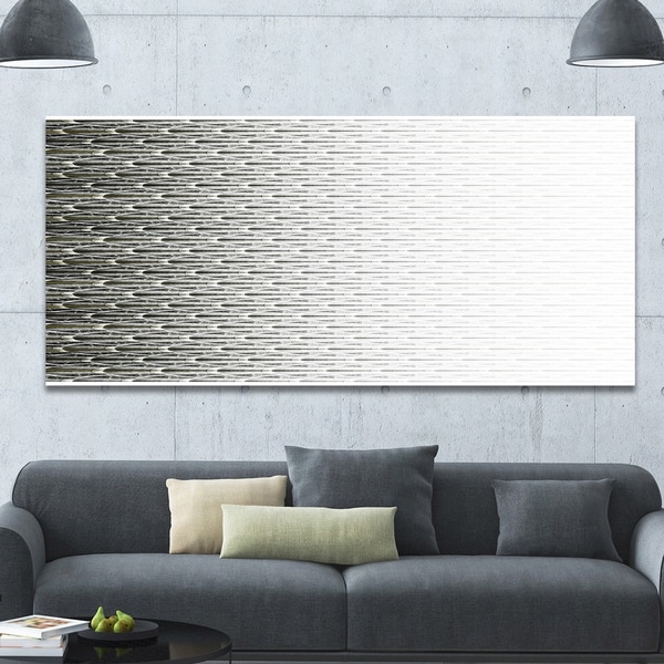 Designart 'White Symmetrical Fractal Flower' Abstract Wall Art on Canvas