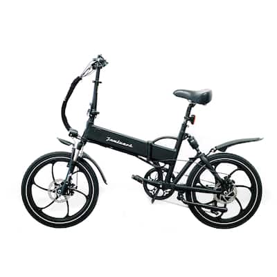 Joulvert Stealth Folding Electric Bicycle, 20 inch wheels, Black