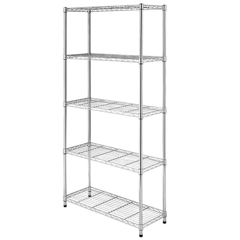 Metal 5-Shelf Heavy Duty Storage Shelving Unit Steel Organizer Wire Rack