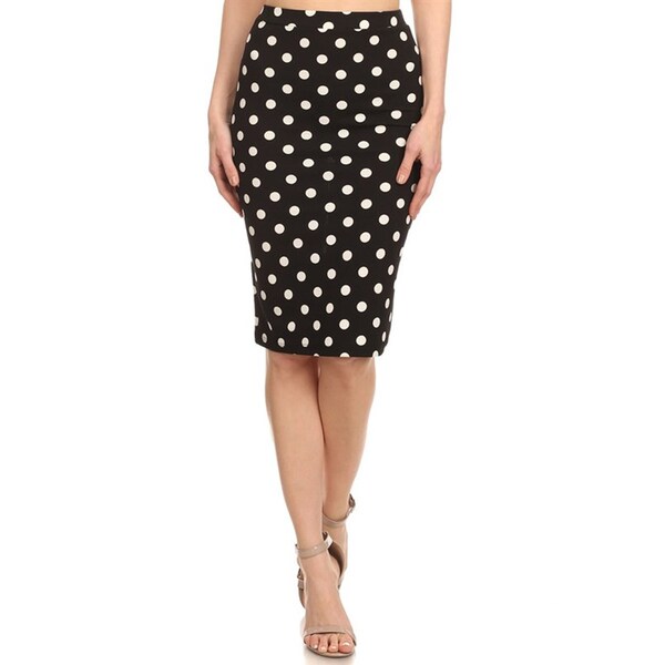 white skirt black dots