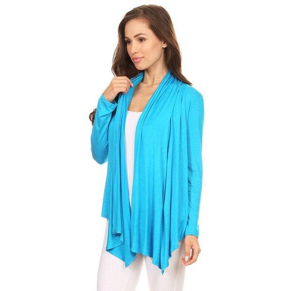 rayon spandex open front cardigan