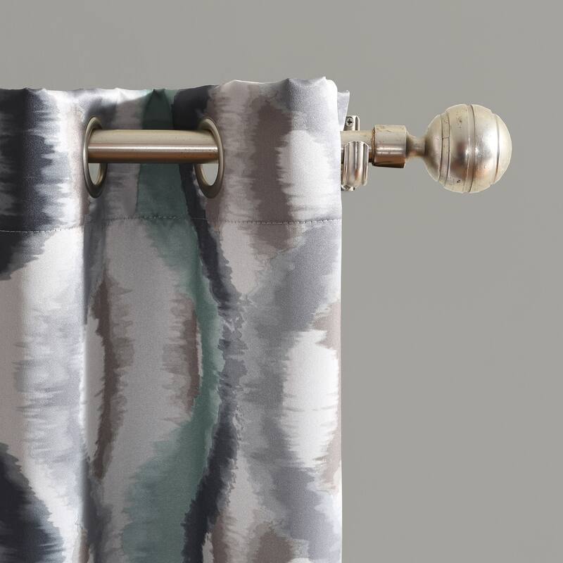Sun Zero Cortez Watercolor Print Room Darkening Grommet Curtain Panel, Single Panel
