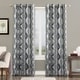 preview thumbnail 2 of 18, Sun Zero Cortez Watercolor Print Room Darkening Grommet Curtain Panel, Single Panel 95 Inches - Linen