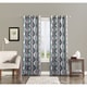 preview thumbnail 1 of 18, Sun Zero Cortez Watercolor Print Room Darkening Grommet Curtain Panel, Single Panel 63 Inches - Linen