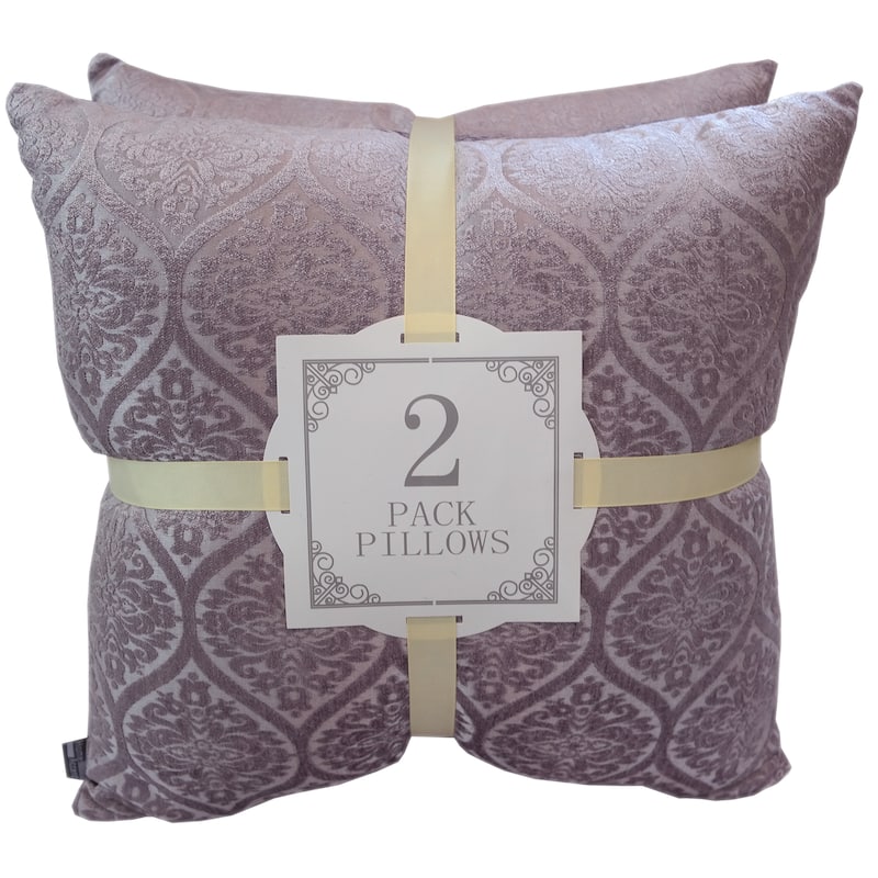 Home Accent Pillows Lilac Chenille Jacquard Throw Pillow - Purple 2 Pack of Pillows