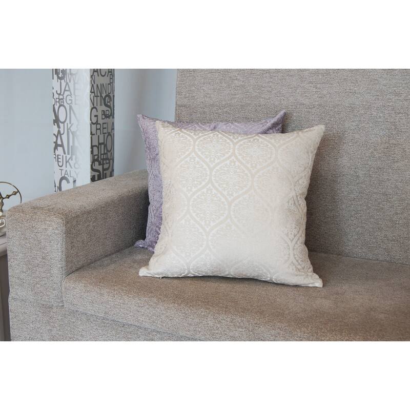 Home Accent Pillows Lilac Chenille Jacquard Throw Pillow