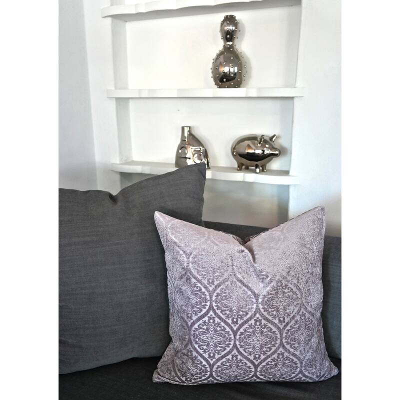 Home Accent Pillows Lilac Chenille Jacquard Throw Pillow