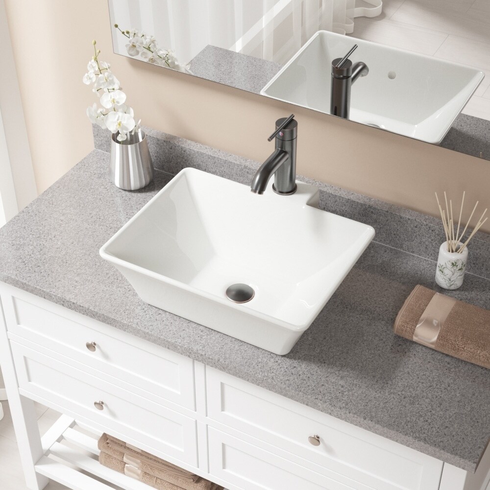 V290 Bisque Porcelain Sink With Antique Bronze Faucet And For Sale