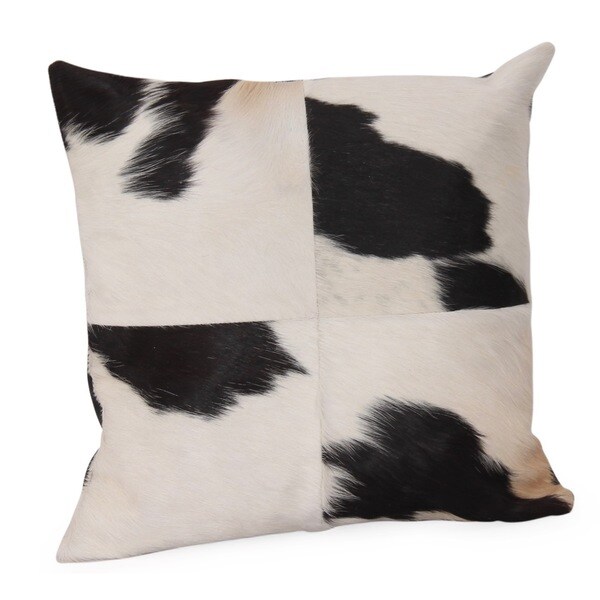 black and white cow print pillows