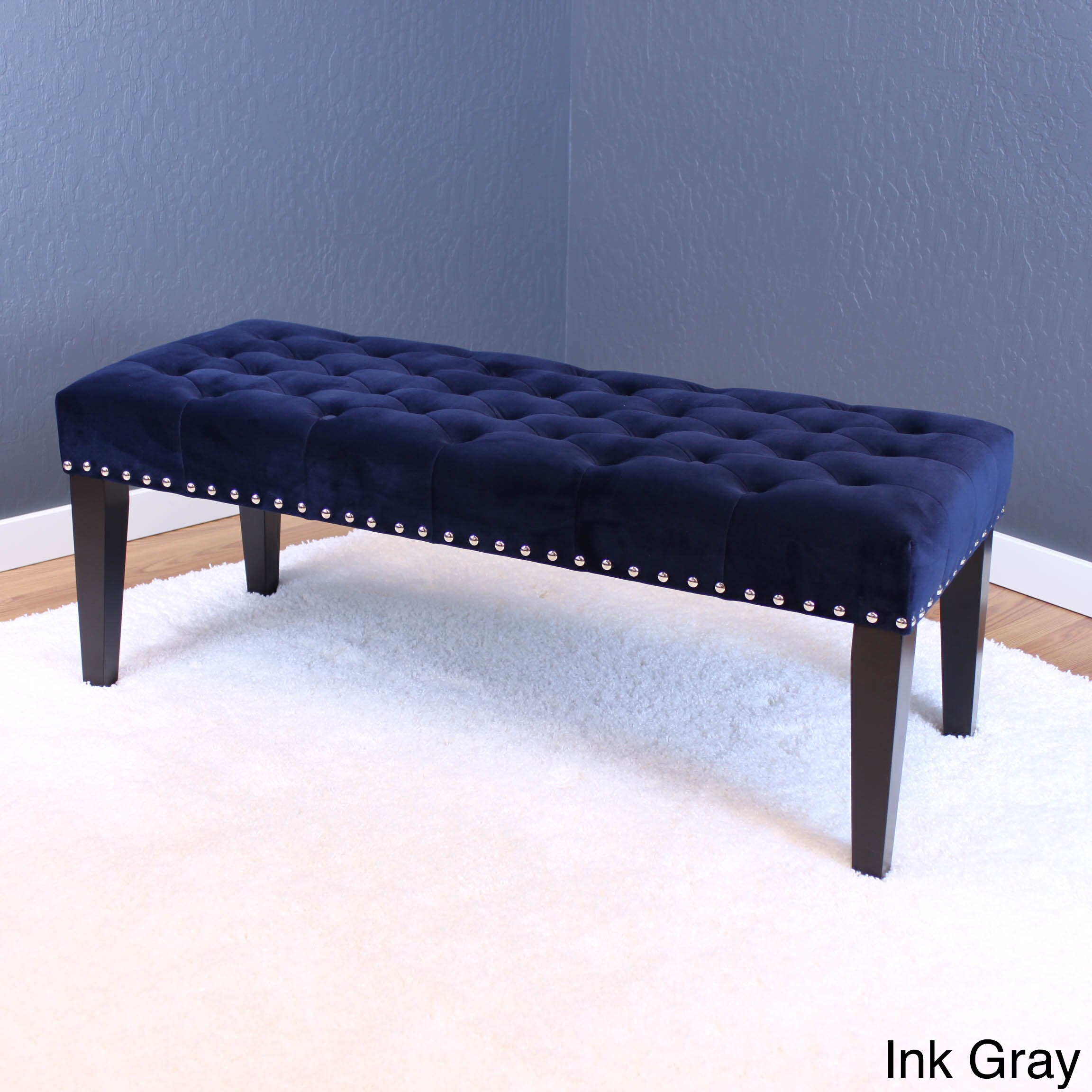 Shop Silver Orchid Orla Velvet Bench Overstock 14565637