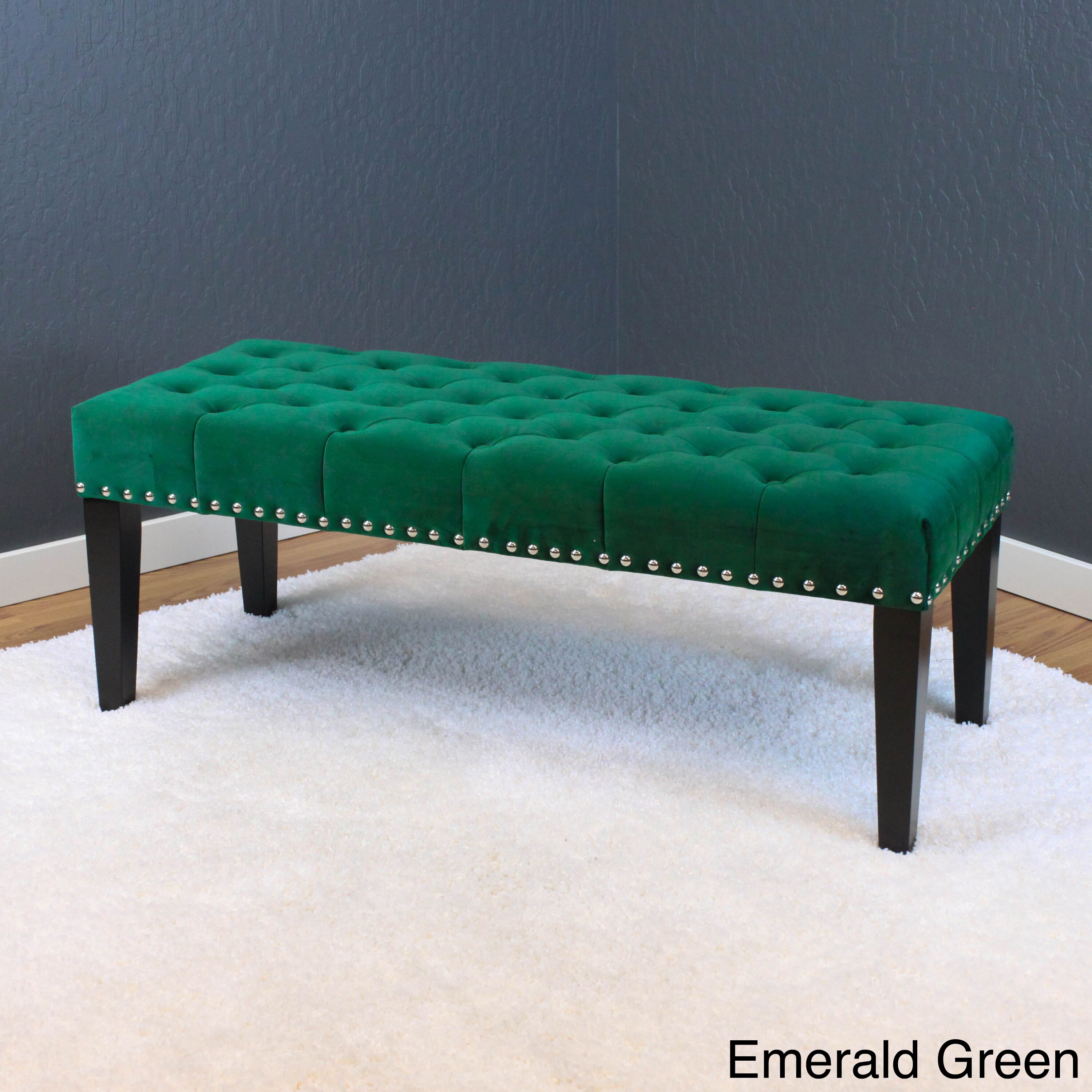 Shop Silver Orchid Orla Velvet Bench Overstock 14565637