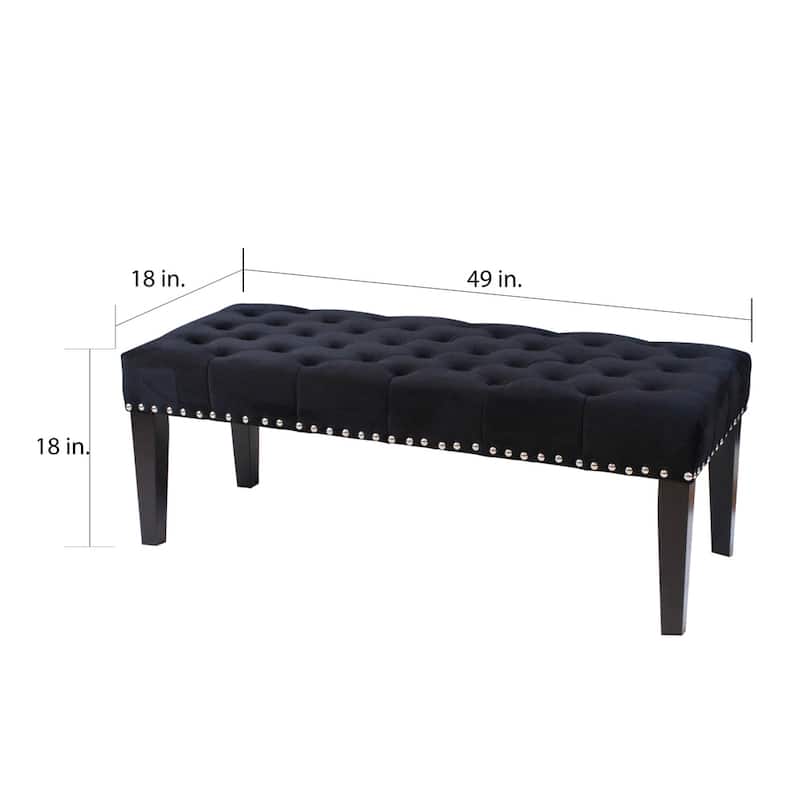 Silver Orchid Orla Velvet Bench
