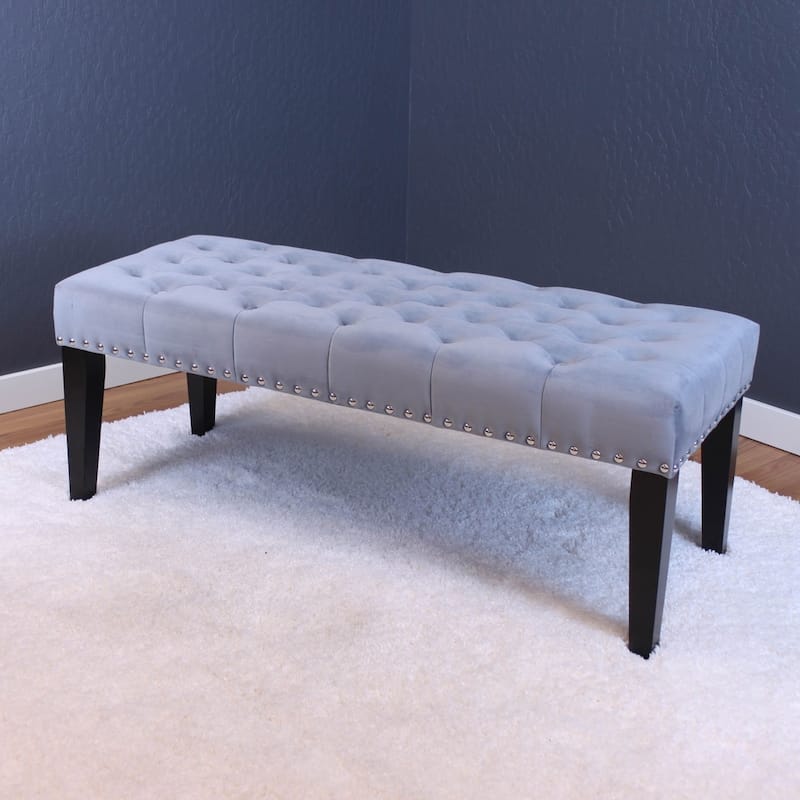 Silver Orchid Orla Velvet Bench