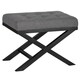 preview thumbnail 1 of 1, Porch & Den Palmer Grey Linen X Bench Ottoman