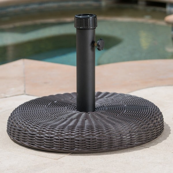 Bahulu Outdoor 45-pound Brown Round Umbrella Base Holder by Christopher Knight Home