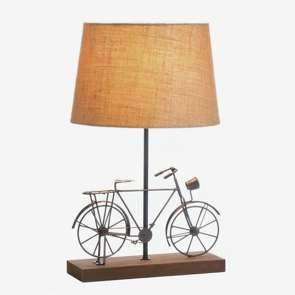 vintage bicycle table lamp