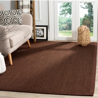 Safavieh Natural Fiber Sisal Chocolate Dark Brown Area Rug 4 X Safavieh Natural Fiber Sisal Chocolate Dark Brown Area Rug