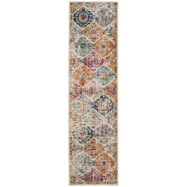 Safavieh Madison Bohemian Vintage Cream/ Multi Distressed Runner (2' x 8')