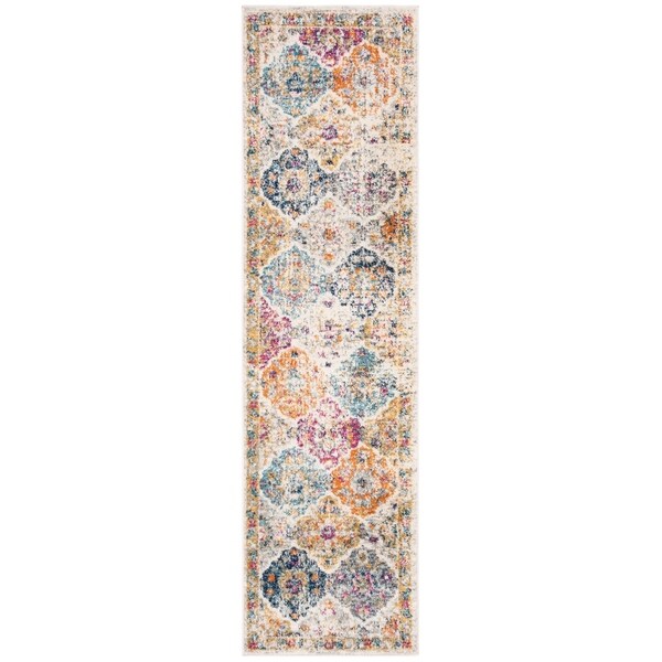 Safavieh Madison Bohemian Vintage Cream/ Multi Distressed Runner - 2'3" x 8' Runner