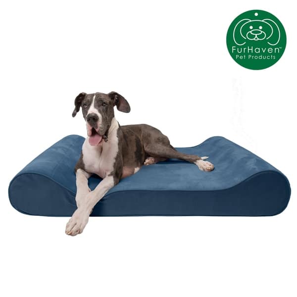 Furhaven Pet Bed Orthopedic Microvelvet Luxe Lounger Contour Dog Bed On Sale Overstock 14574265