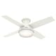 preview thumbnail 2 of 9, Hunter Dempsey 44-in. Low-profile Ceiling Fan w/ LED Light Kit and Remote - Fresh White