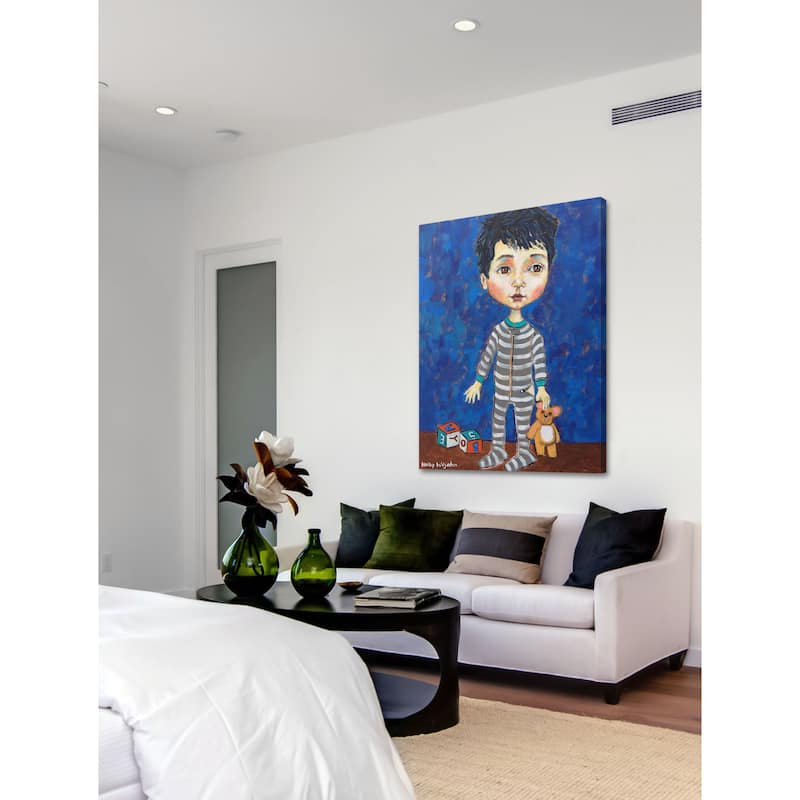 'Bonne Nuit Garcon' Painting Print on Wrapped Canvas - Multi-Color