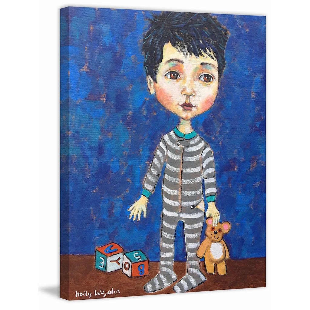 'Bonne Nuit Garcon' Painting Print on Wrapped Canvas - Multi-Color