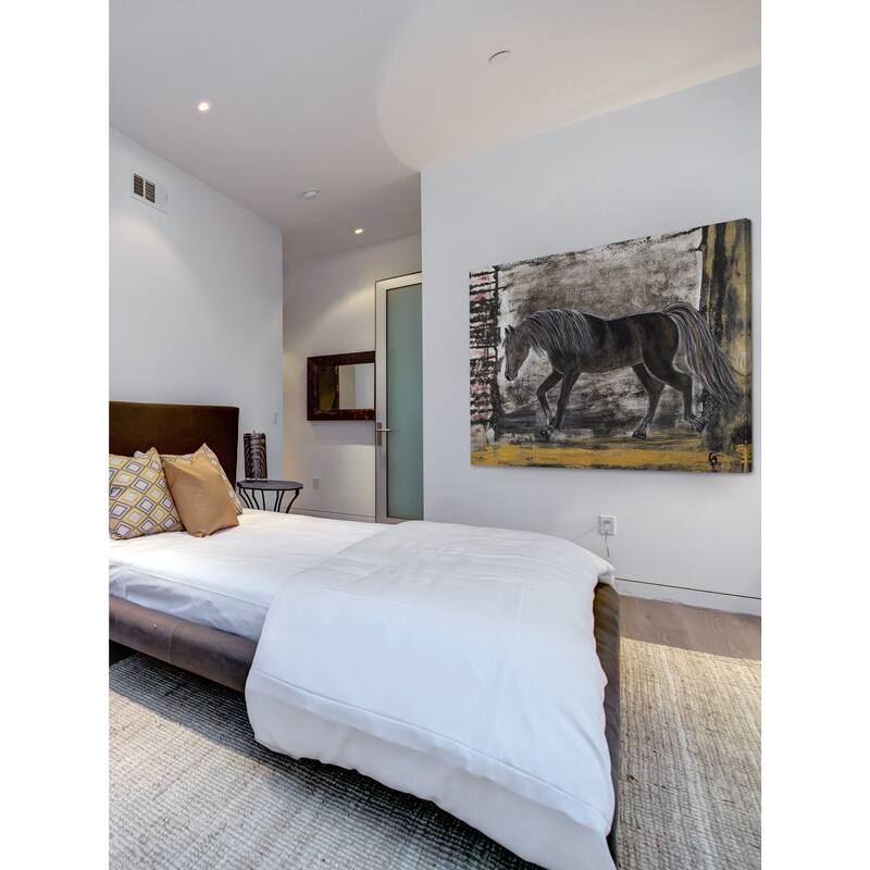 'Baraka Merens Horse' Painting Print on Wrapped Canvas - Multi-Color