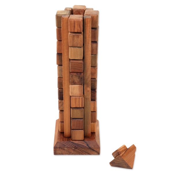 wooden tower puzzle