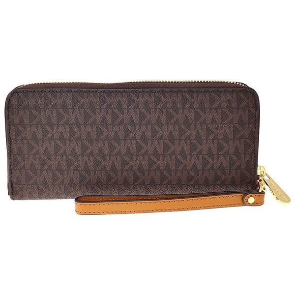 michael kors leather continental wristlet