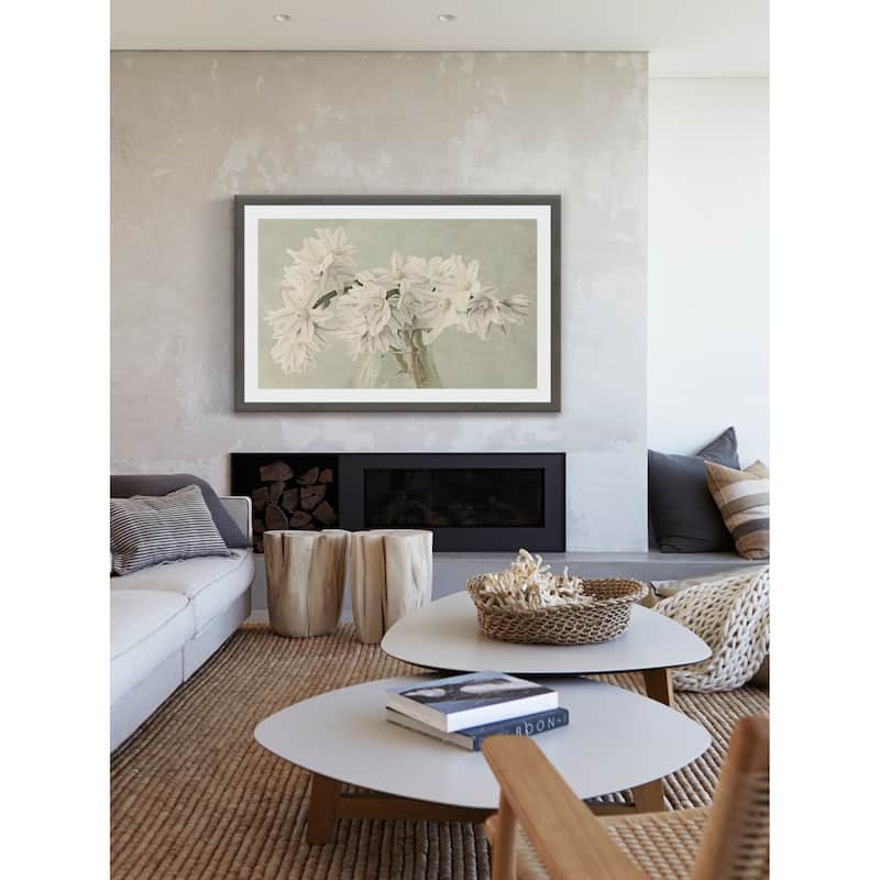 'White Narcissus' Framed Painting Print