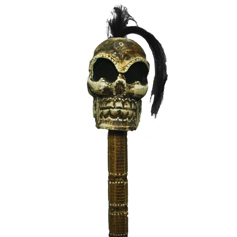 Fair Trade Handmade Skull Cane (Indonesia) - Hand-carved Skull Cane
