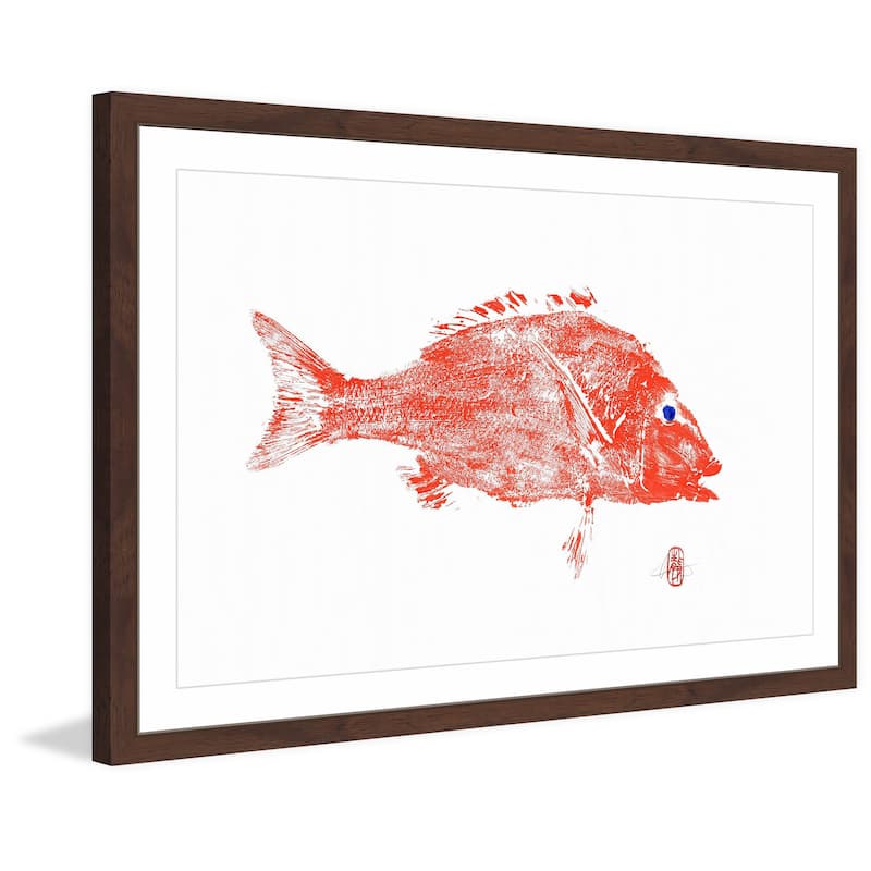 'Big Red Fish' Framed Painting Print