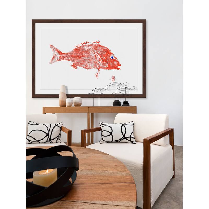 'Big Red Fish' Framed Painting Print
