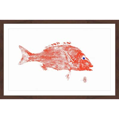 'Big Red Fish' Framed Painting Print