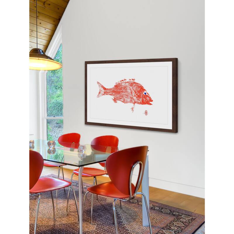 'Big Red Fish' Framed Painting Print