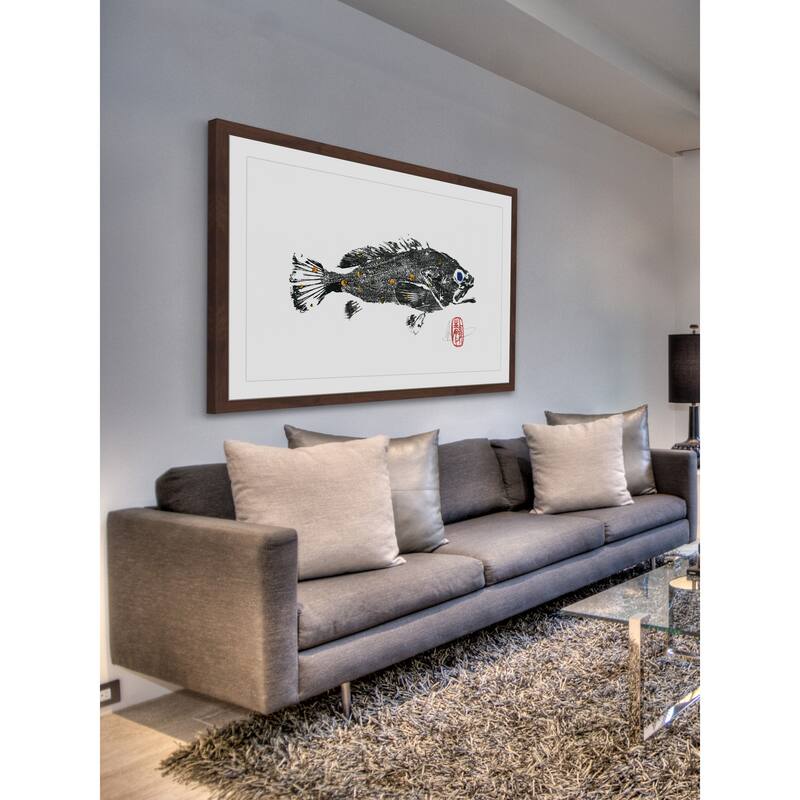 'Scamp Grouper' Framed Painting Print