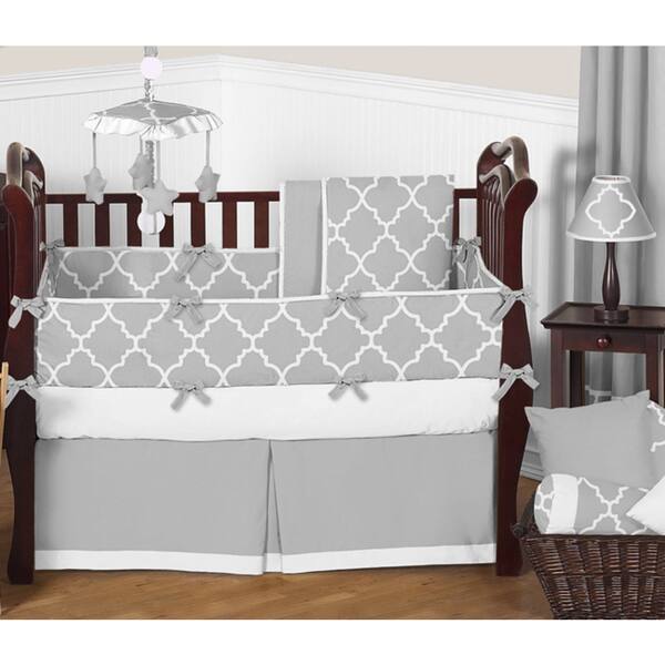 Shop Sweet Jojo Designs Trellis Collection Grey And White Lattice