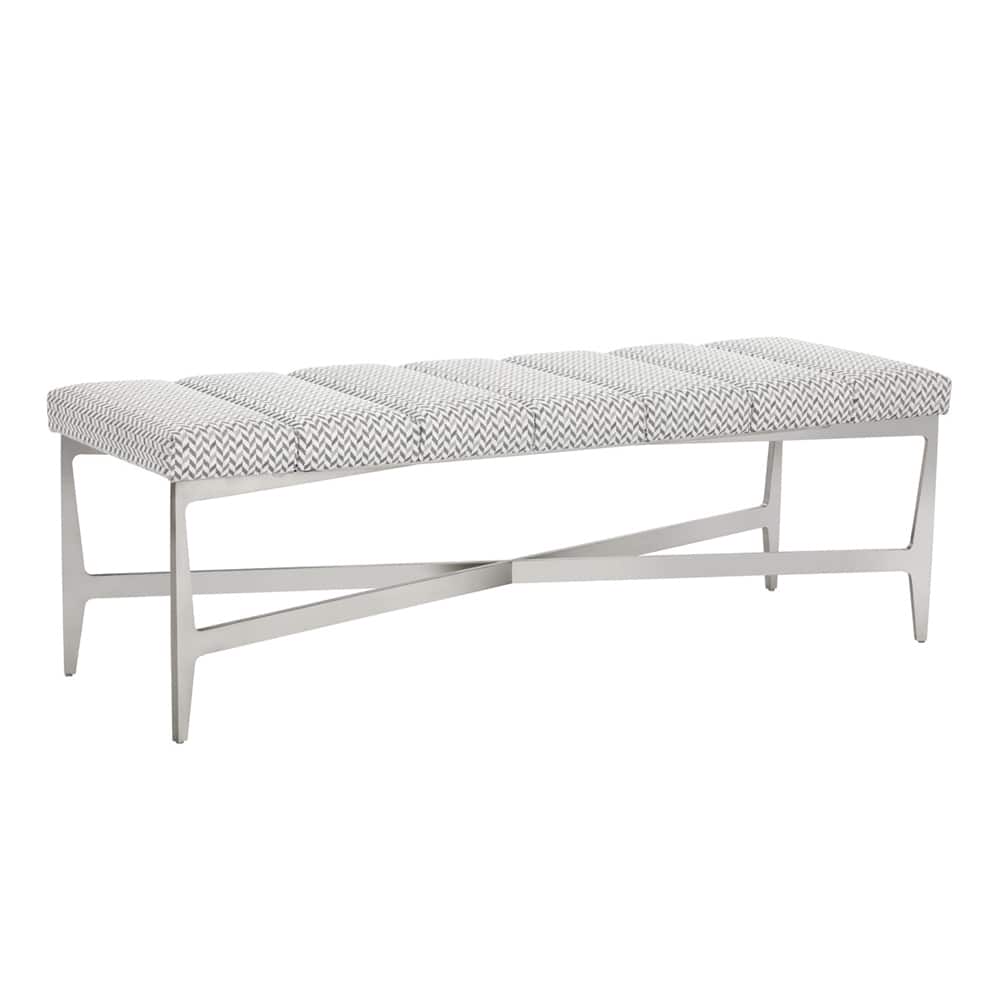 Freda Keller Grey Fabric Bench