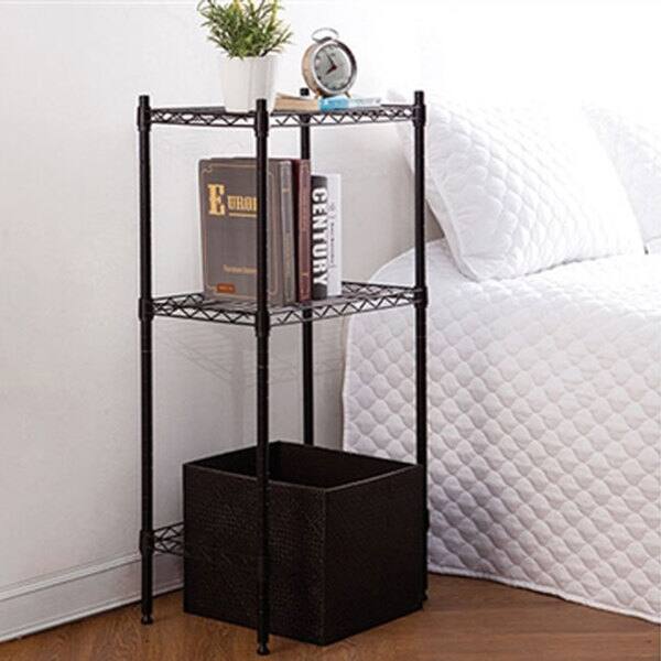 Suprima® Adjustable Shelving - Stainless Steel Nightstand by DormCo