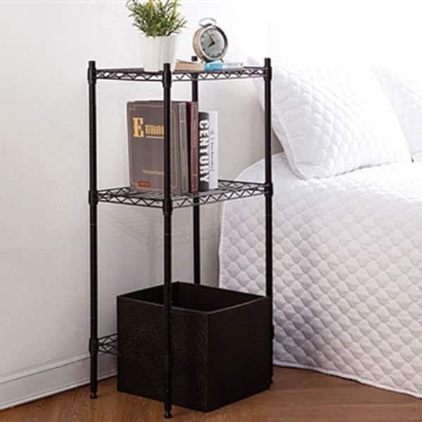 Suprima® Adjustable Shelving - Stainless Steel Nightstand by DormCo