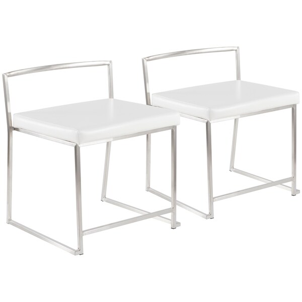 Silver Orchid La Plante Contemporary Stainless Steel Dining Chair (Set of 2)