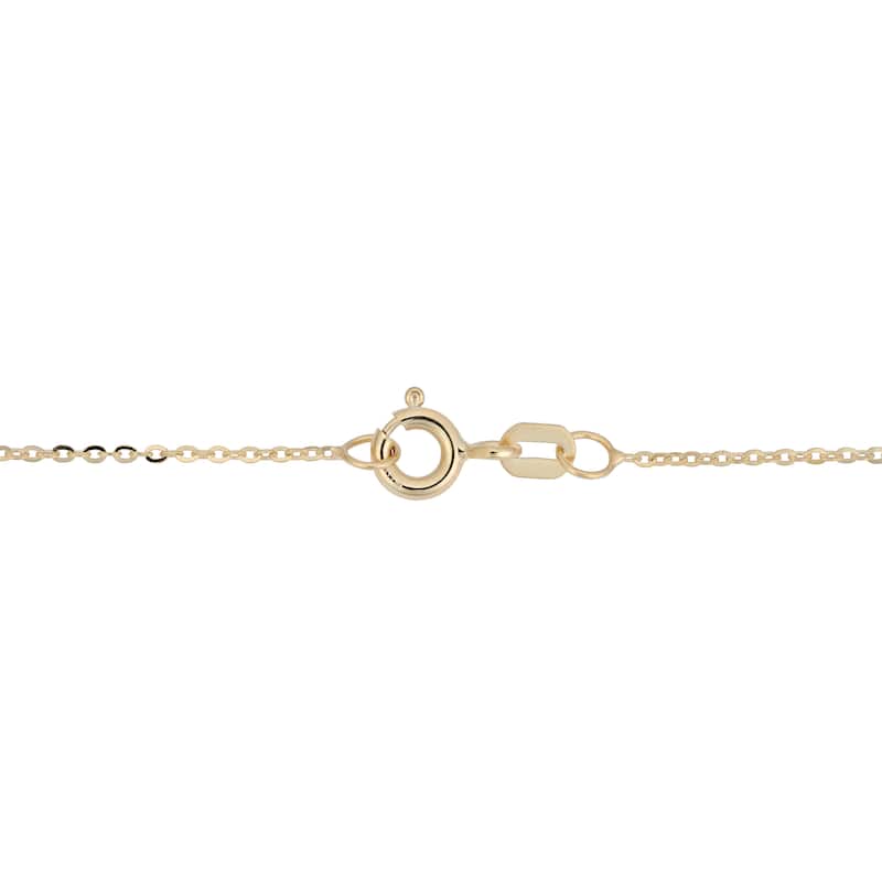 Fremada Italian 14k Yellow Gold and Mother of Pearl Dragonfly Necklace (18 inches)