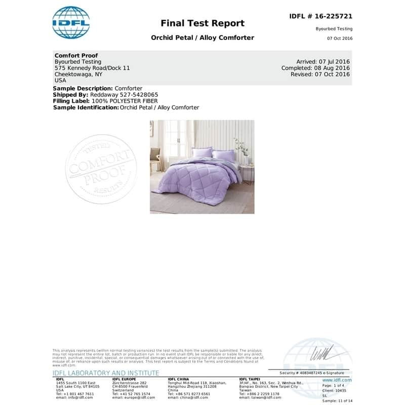 BYB Orchid Petal/Alloy Reversible Comforter (Shams Not Included)