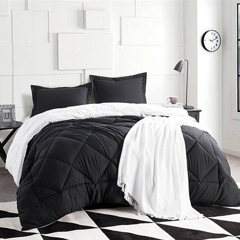 BYB Black/White Reversible Comforter (Shams Not Included)