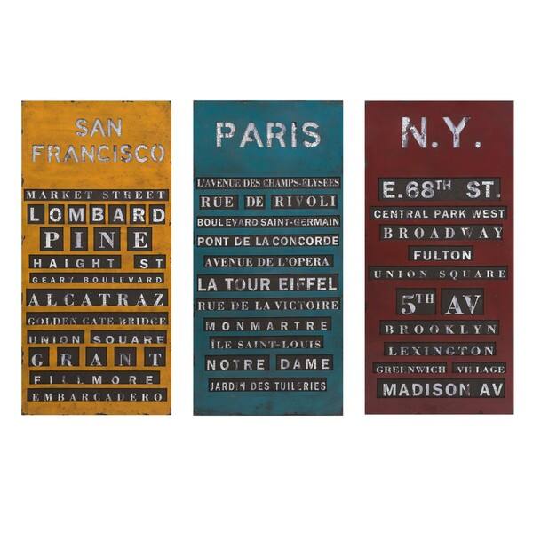 Sullivan Subway Signs - Ast 3 - Bed Bath & Beyond - 14578267
