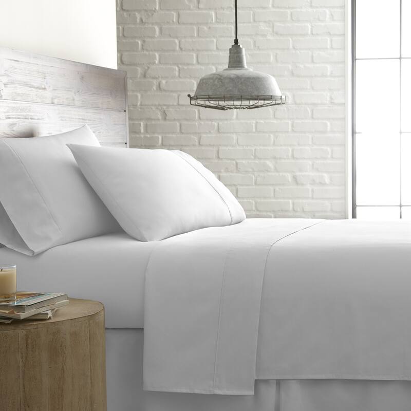 22- inch Extra Deep Pocket Cotton Solid 4-piece Sheet Set