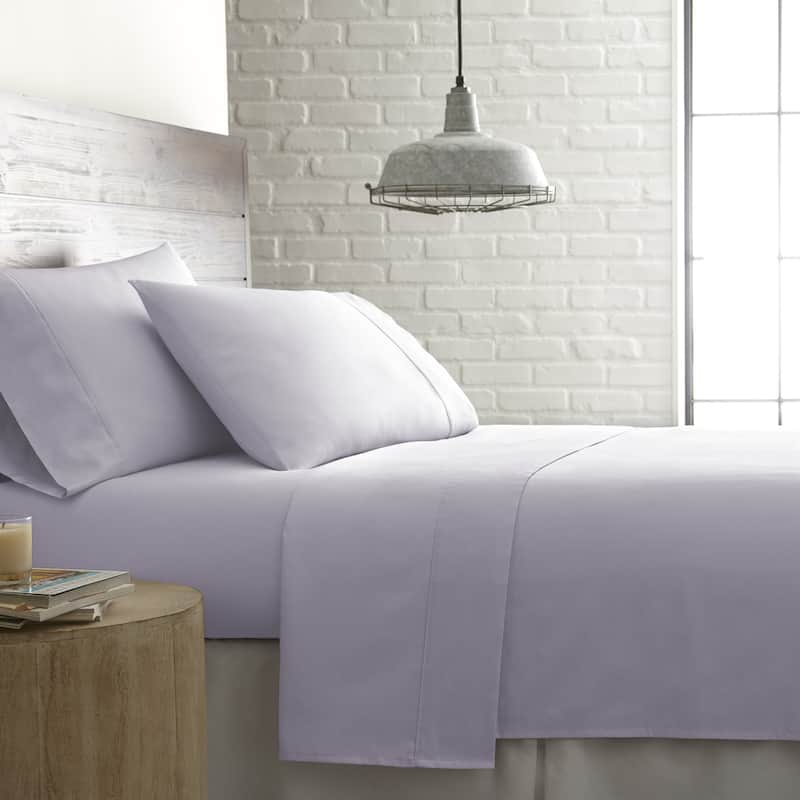 22- inch Extra Deep Pocket Cotton Solid 4-piece Sheet Set